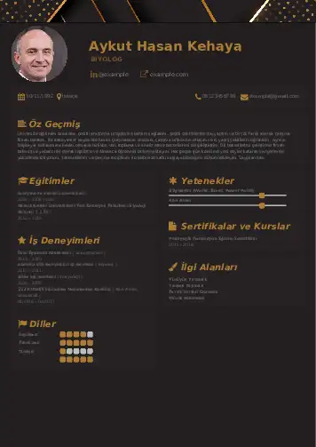 Biyolog CV Örnekleri cv indir